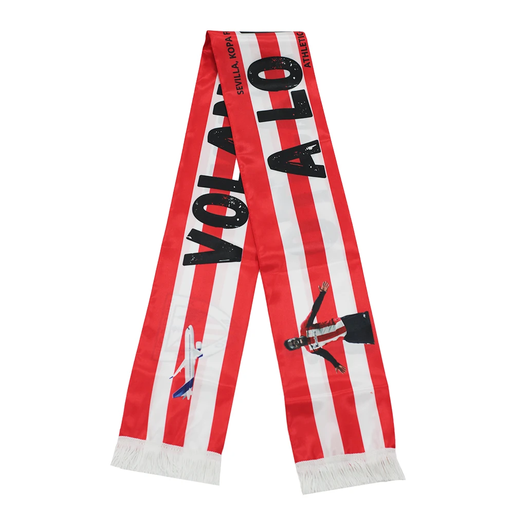 15x150cm  Double Side Printing Satin Football Soccer Fans Athletic Scarf Flags Silks Banner