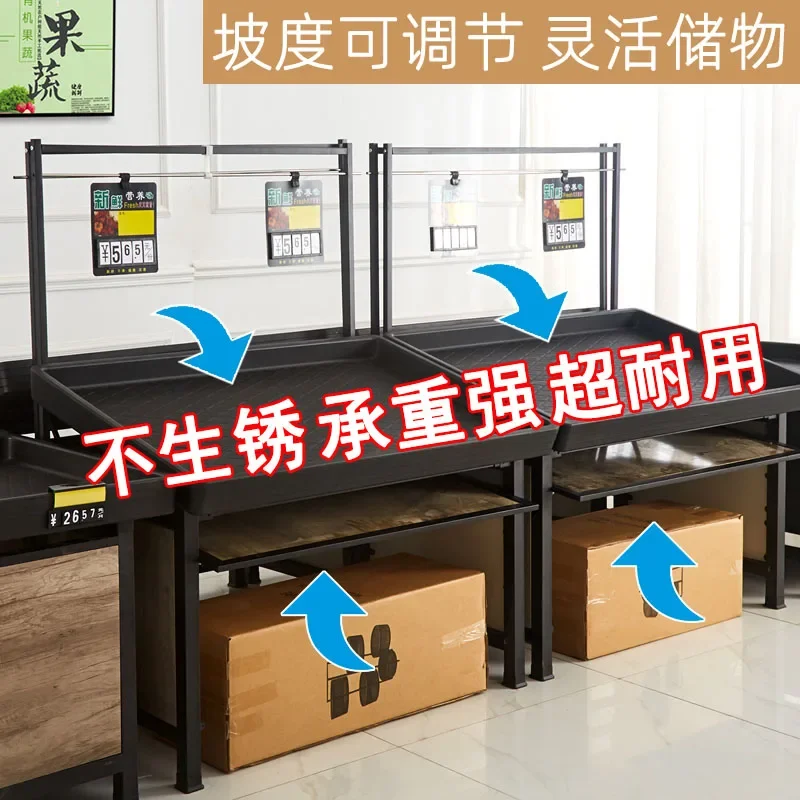 Resina Nakajima Display Stand, supermercado, frutas e vegetais prateleiras, plástico fruta Rack, Single-Layer Rack, Stack cabeça Dis