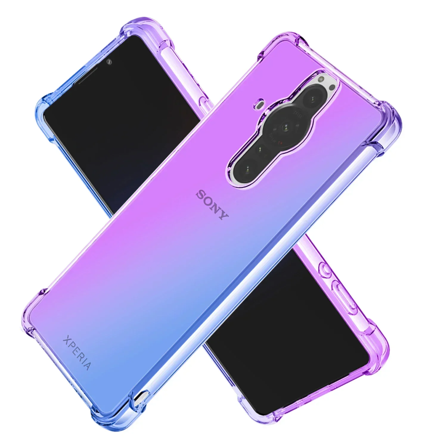 

Clear Cute Gradient Cover for Sony Xperia Ace III Slim Anti Scratch Flexible TPU Cover Shockproof Case for Xperia 10 1 IV III II