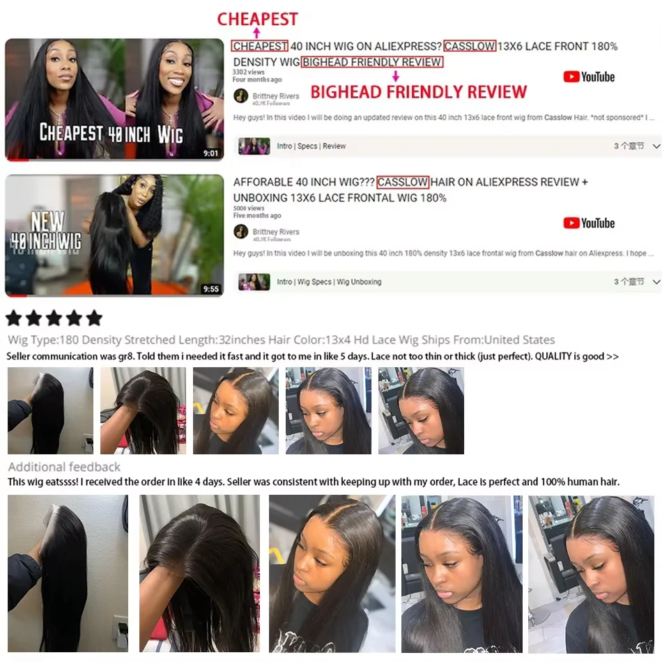 Плотность 200, прямые 13x6 Hd, прозрачные парики спереди, человеческие волосы, натуральные черные, 30, 40 дюймов, бразильские парики из человеческих волос для женщин