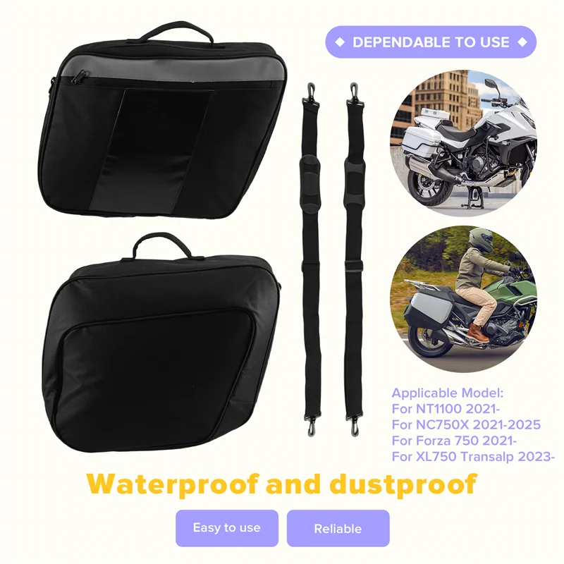 Saddle Luggage Bags For HONDA NT1100 NC750X FORZA 750 XL750 Transalp Motorcycle Side Case Inner Bag