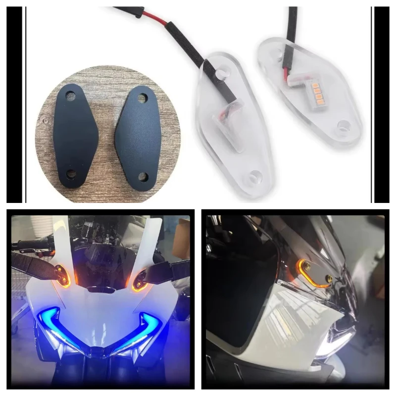 For CFMOTO 675sr-r CF675srr 2024 2025 led rearview mirror cover Cap Light, waterproof motorcycle turn signal accesorios