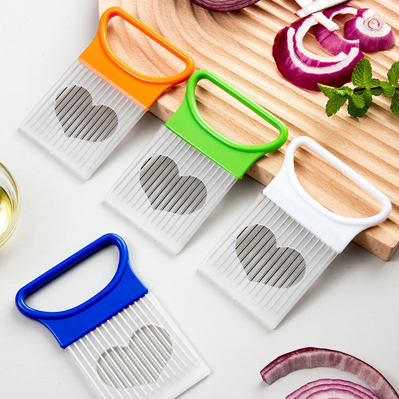 Onion Cutter Vegetable Slicer Holder Food Slicer Assistant for Cutting Onion Slicer Tomato Potato Cutting Tool Kitchen Gadgets