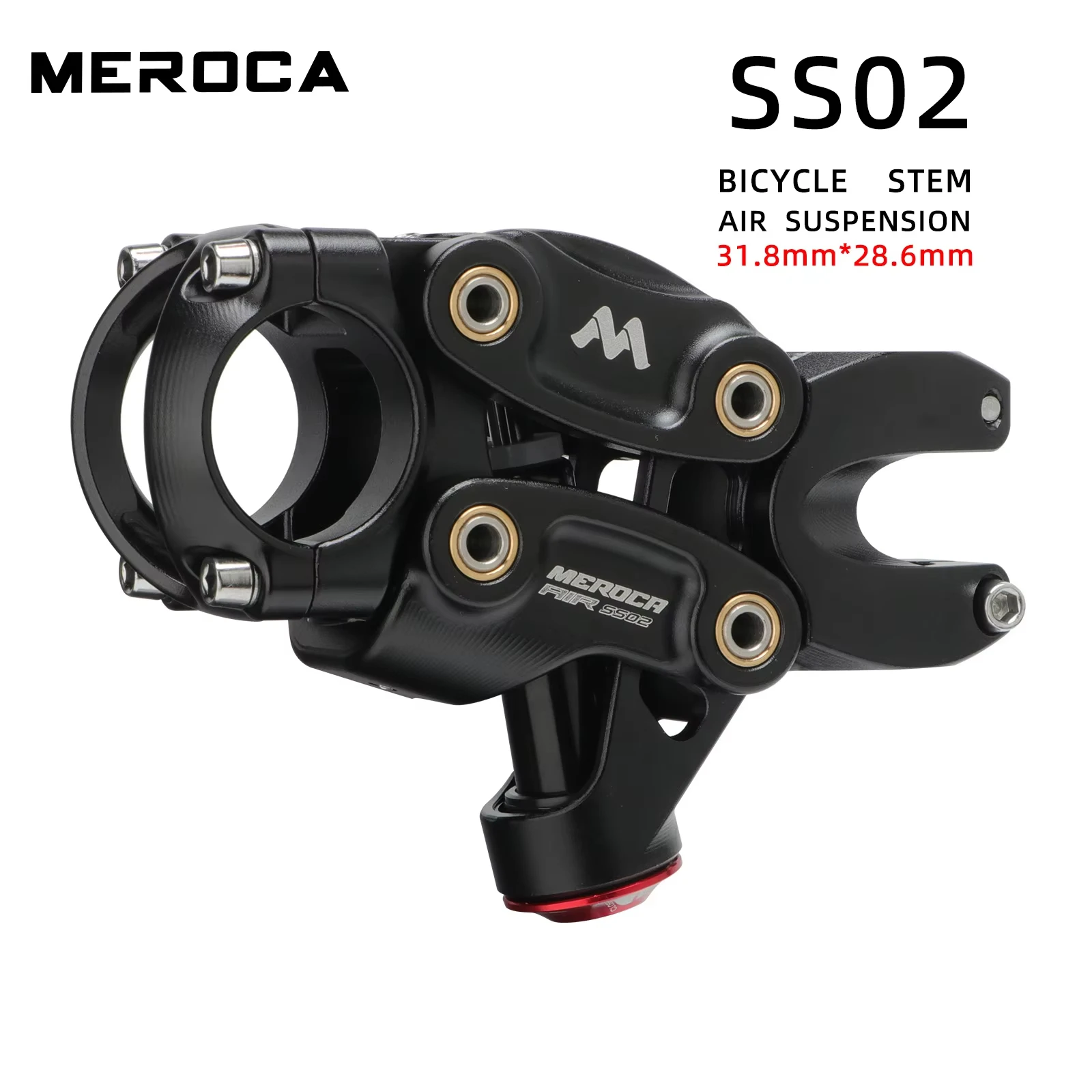 MEROCA Bicycle Suspension Stem Aluminum Alloy Five-Link Air Shock Absorber XC\Mtb\Road Mountain Bike Risers Stems