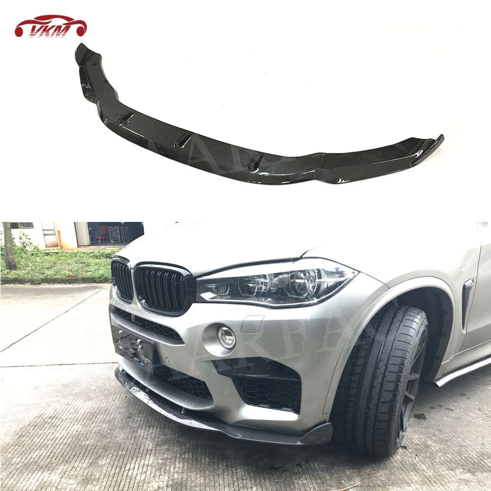 Carbon Fiber Front Bumper Lip Spoiler For BMW X5M F85 X6M F86 2015 2016 2017 2018 H Style Head Lip Shovel