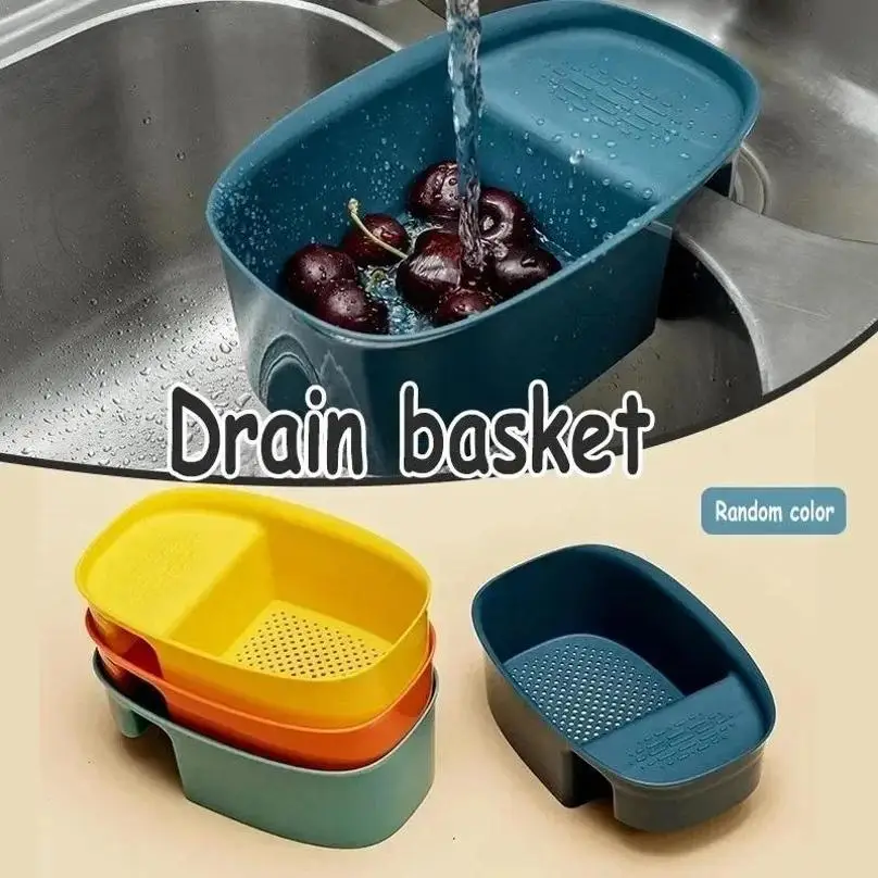 1 Pcs Collapsible Colander Kitchen Accessories Extendable Strainer Fruits Vegetables Noodle Drain Basket Drainer Over Sink