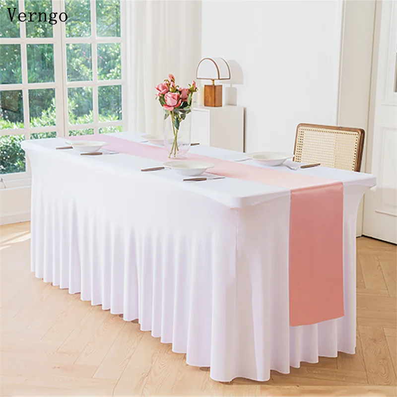 

Verngo Customized Tablecloth Table Cover Cloth for Wedding Party Home Decor Rectangle Your Photo Image Logo Personalized