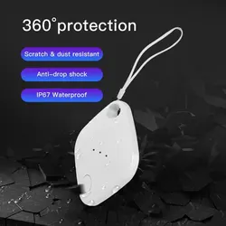 Waterproof IP67 Bluetooth GPS Tracker for Air Tag Replacement Via Apple Find My to Locate Card Wallet iPad Keys Kids Dog Finder