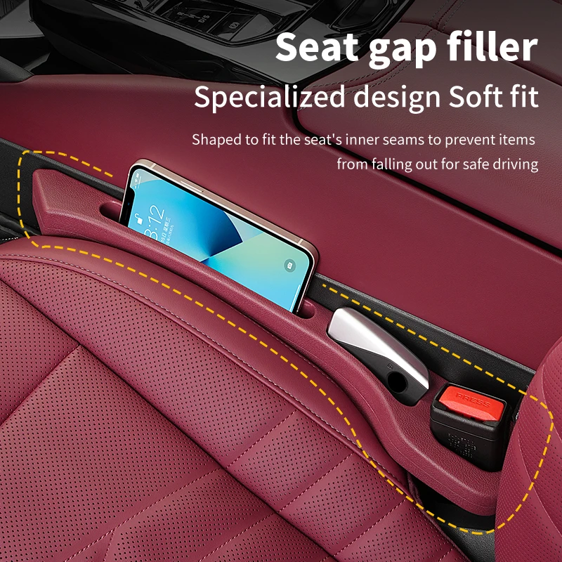 

2PCS Car Seat Gap Filler For Porsche Cayenne 2018-2023 For Porsche Macan 2014-2024 Center Console Seat Side Interior Accessories