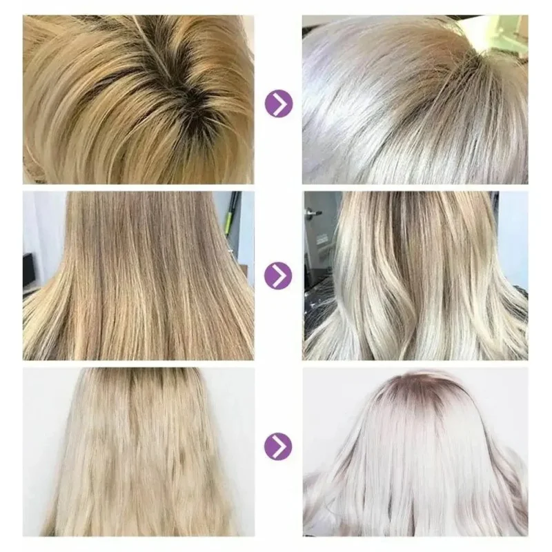 Color Fixing Hair Dye Shampoo to Cover Gray Hair Fade Yellow After Bleach Hair Shampoo Non-irritating Purple Shampoo for Blonde