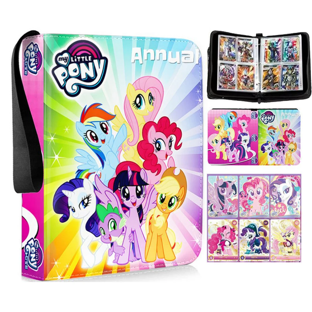 240/400PCS My Little Pony Card Album Map Letter Holder Binder Notebook Collection Gift Toy Twilight Sparkle Rainbow Dash Rarity