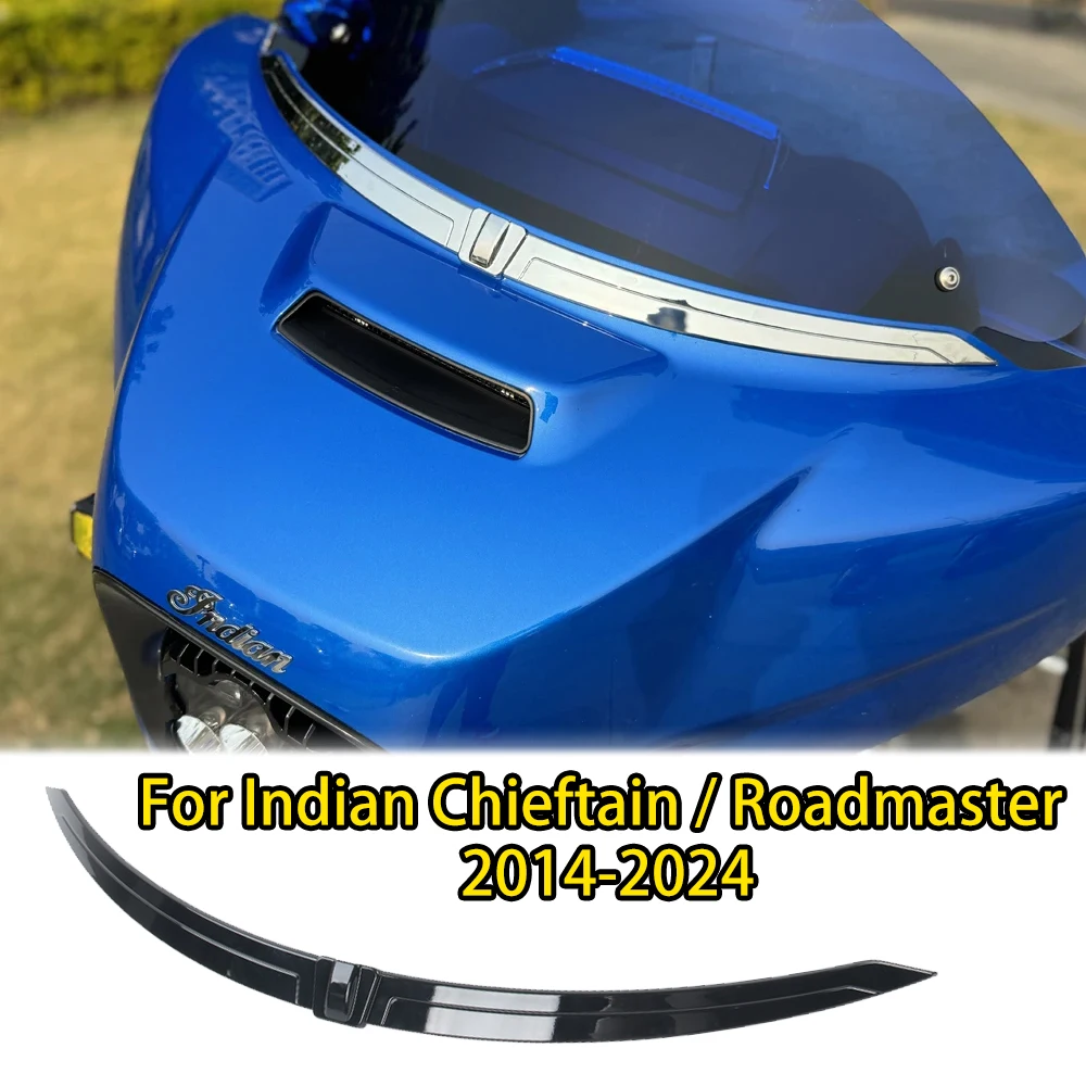 

NEW For Indian Motorcycle front windshield decorative strip chrome/black For Indian Chieftain / Roadmaster 2014-2024