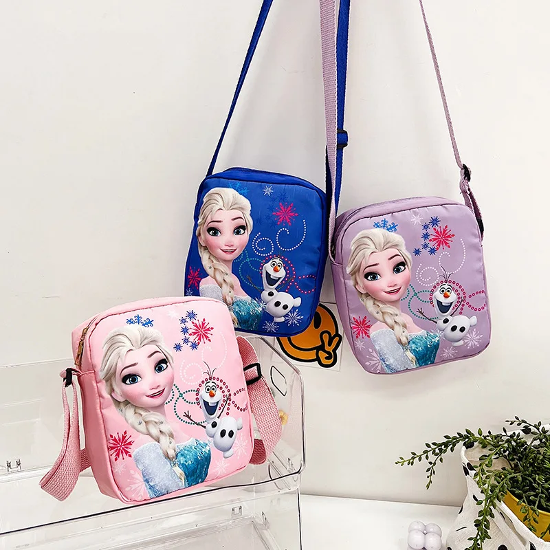 Disney-Frozen 2 Cartoon Princess Messenger Bag para crianças, Elsa, Anna, fofo, brinquedos quentes, Natal, presente de ano novo