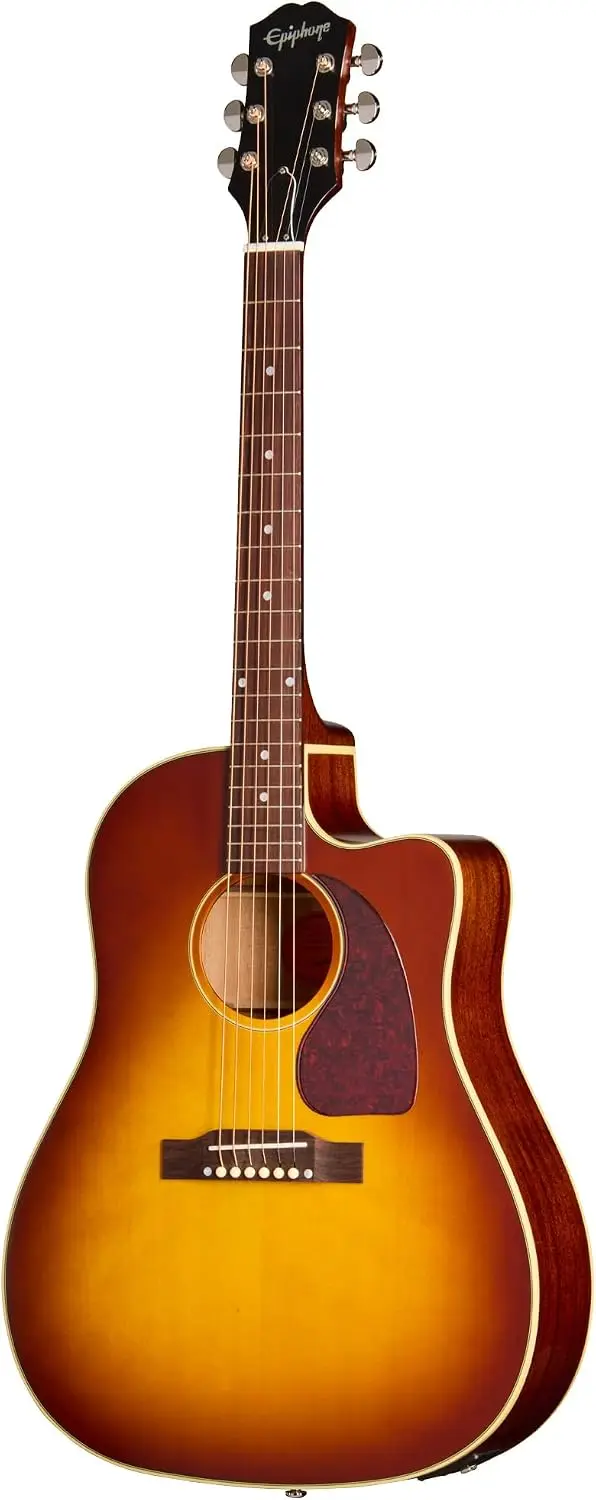 Acoustic-Electric Cutaway Guitar, Standard Model, Honey Burst Finish, with Bag