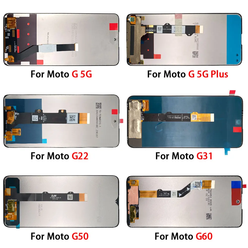 10 Pcs For Moto G 5G Plus G22 G31 G50 G60 G60S LCD Display Touch Screen Digitizer Assembly Mobile Phone Lcd Replacement Parts