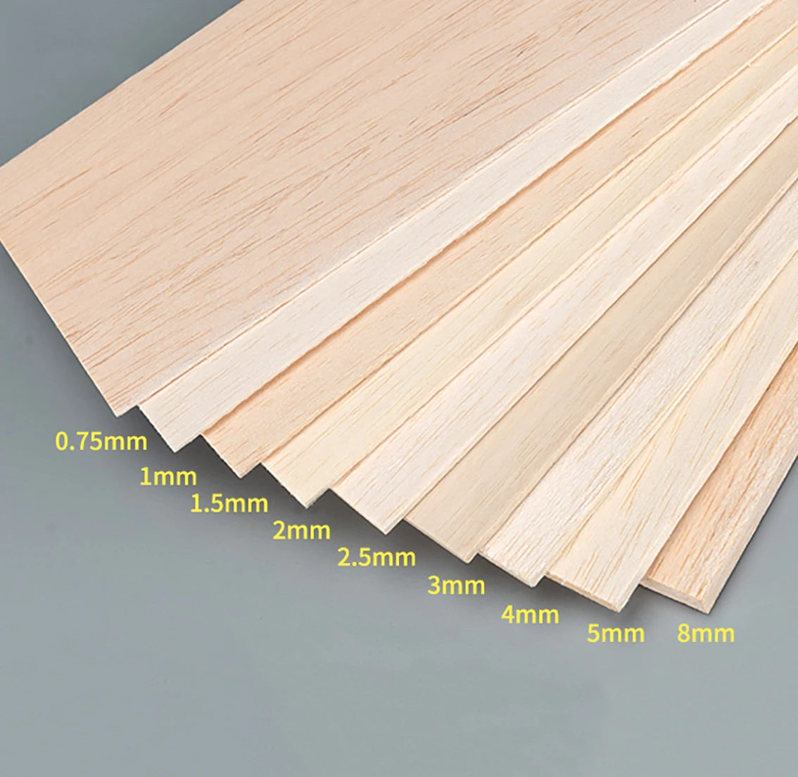 0.75/1/1.5/2/8mm*310*100mm Rectangular Wood Sheet Solid Wooden Board DIY Model Material Crafts Decoration Making Parts