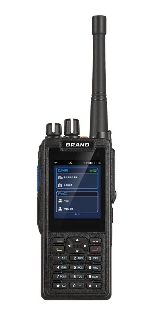 4G Dual Mode Radio POC+4W DMR+UHF VHF Two Way Radio Android 13 System 2.4 Touch Screen IP68 With GPS NFC