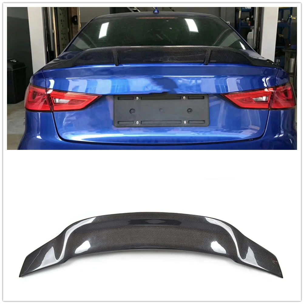 

Carbon Fiber Car Rear Spoiler Wing Tailgate Splitter Lip Duckbill Trim R Style For Audi A3 S3 RS3 8V Limousine Sedan 2013-2020