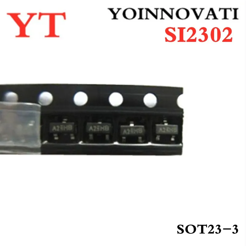 100 unids/lote SI2302DS A2SHB SI2302 SOT23 de mejor calidad