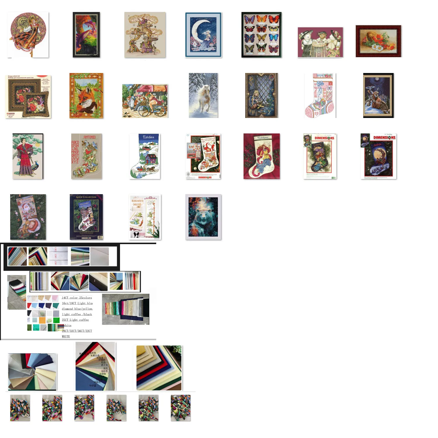 

Специальная вышивка крестиком из чистого хлопка, белый набор для вышивки крестом - Fairy Tale House осенью