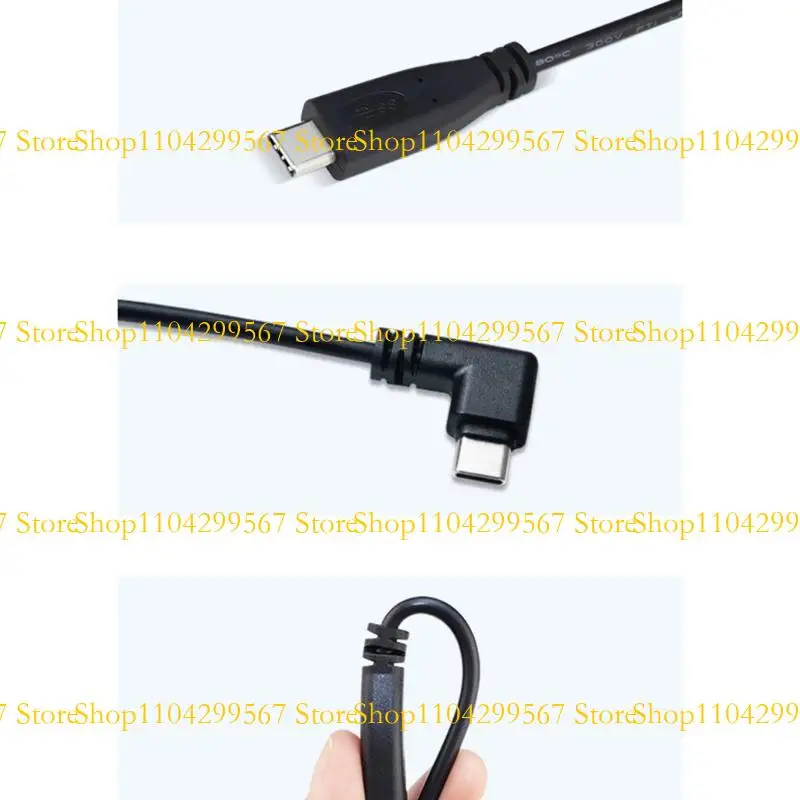 

CS1W Male Type C to 2 Pin Extension Cord USB C Pigtail 2Pin Power Cable Line 22AWG