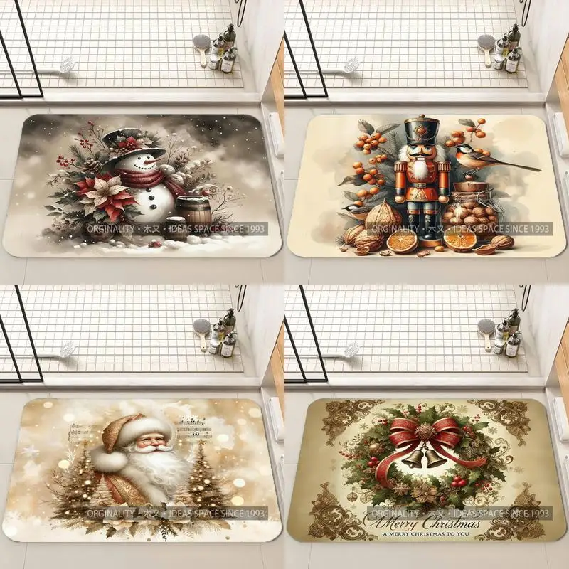 

Snowman Christmas Mat Living Room Decoration Home Sofa Non-Slip Carpet Study Bedroom Tatami Children'S Soft Floor Mat