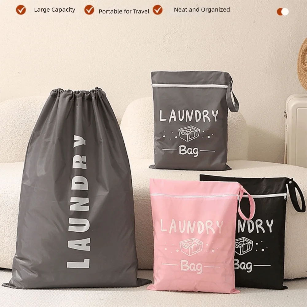 Portable Large Capacity Travel Storage Pouch Machine Washable Multifunctional Laundry Bags Dirty Clothes Organizer