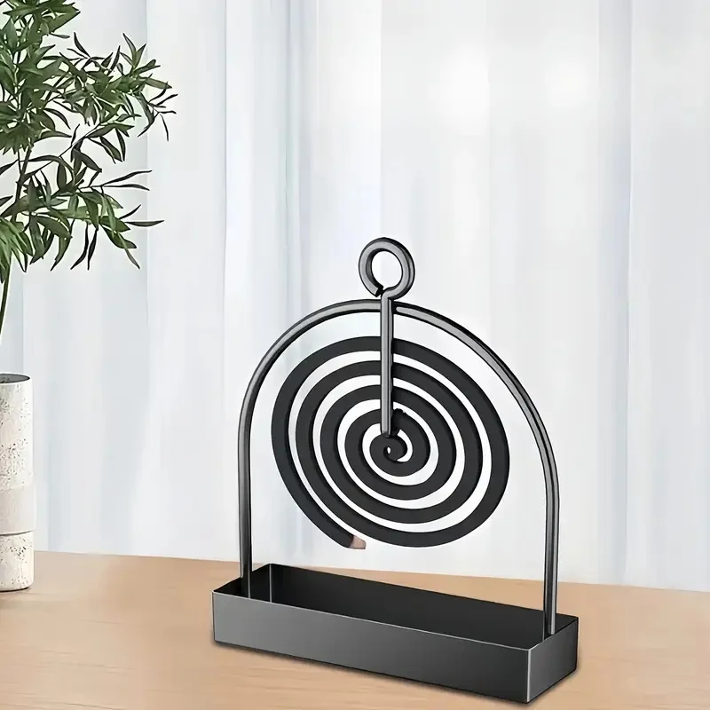 Metal Incense Coil Holder | For Mosquito & Sandalwood Incense, Indoor/Outdoor Use, Home & Camping Decor