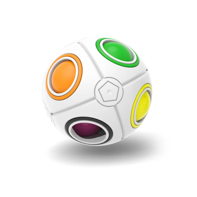 

YJ Лидер продаж, оптовая продажа, пластиковый 8-цветный головоломка, Радужный волшебный шар-головоломка, Радужный шар, детский подарок