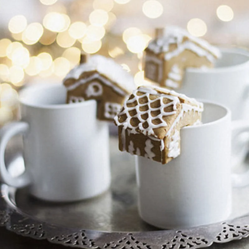 2022 Nieuwste 3Pcs Kerst Peperkoek Huis Biscuit Cutter Set Rvs Cookie Mould Cookie Cutters Cookie Cutter Set