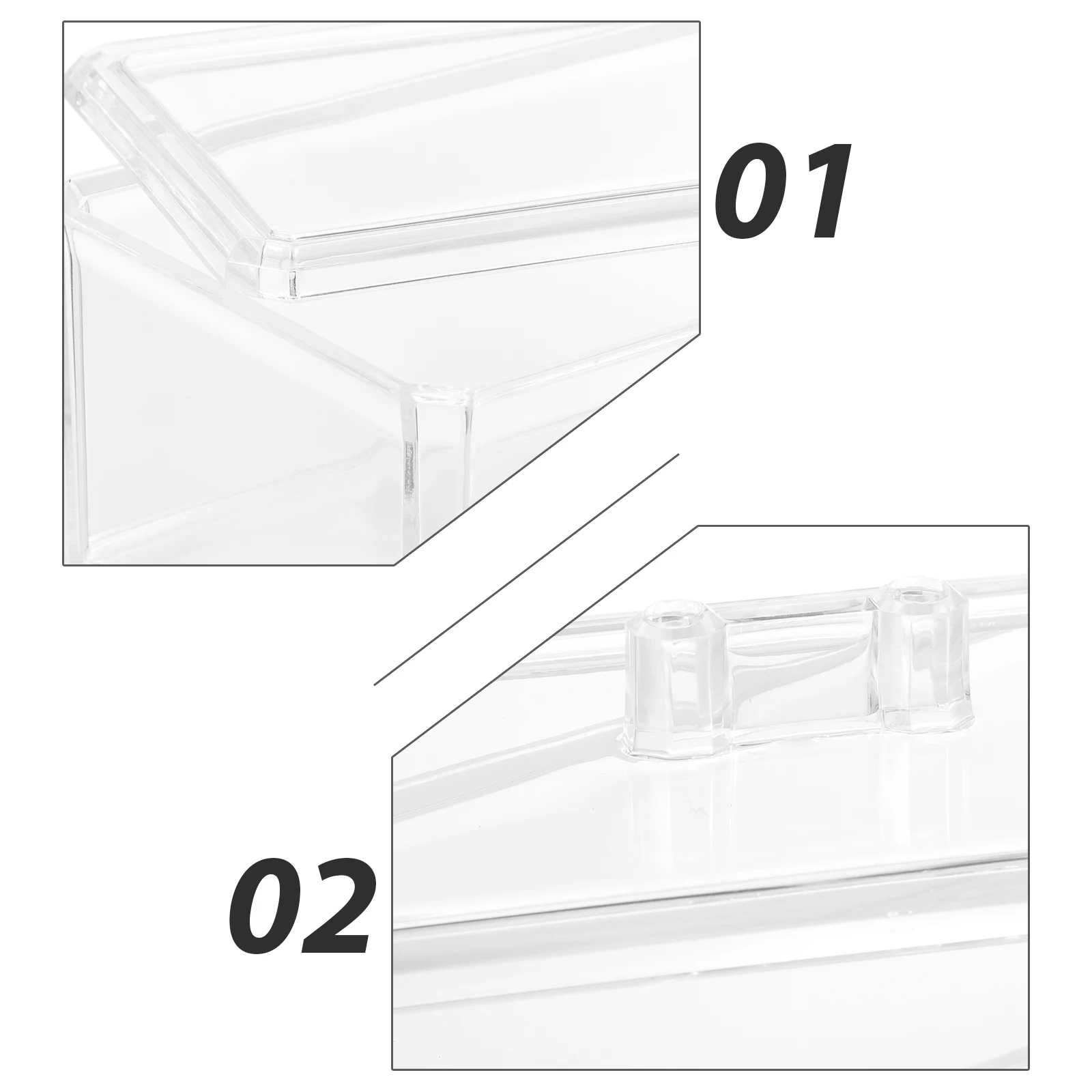 

1Pcs Storage Box Acrylic Transparent Desktop Organizer for Makeup Jewelry Sundries Large Capacity Three-Layer Container
