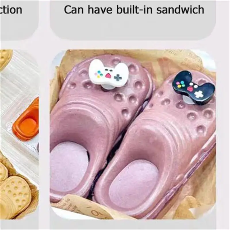 

Non-stick Waffle Maker Baker Shoes Shaped Waffle Bread Baking Machine Electric Heating Type Bakery Use