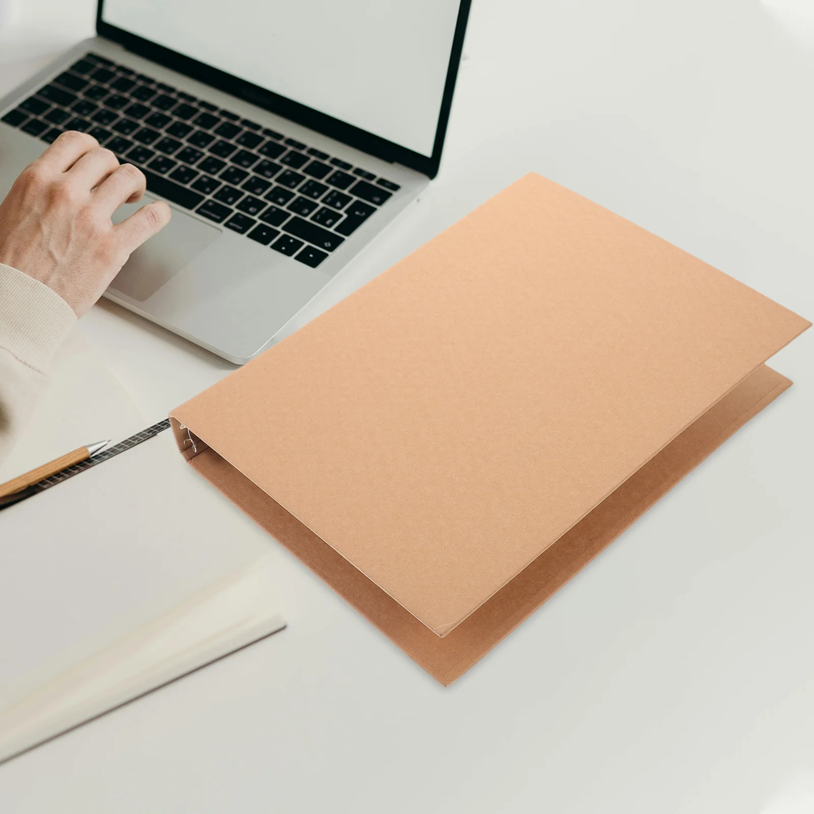 1pc Kraft Paper Cover For A4 Loose-Leaf Notebook Shell Ring Binders Journal Folder Notepad Case Scrapbook Binder A4 Ring