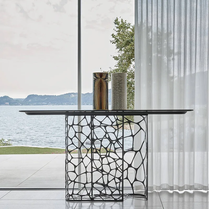 marble entrance table light luxury high-end feeling against the wall end view table entrance door porch cabinet partition