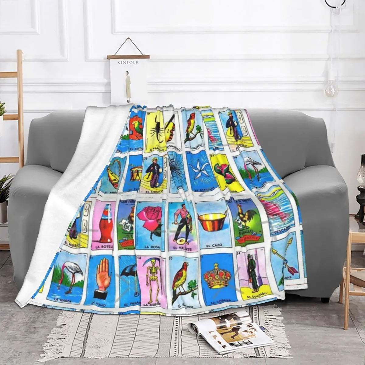 Lottery Mexican Bingo Quilt Knee Blanket Quilt For Bed Winter Warm Blanket Throw Blanket