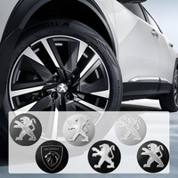 4Pcs For Peugeot 206 307 308 3008 207 208 407 508 2008 GT 106 107 60mm Car Wheel Center Hub Cap Badge Rim Lid Sticker Cover