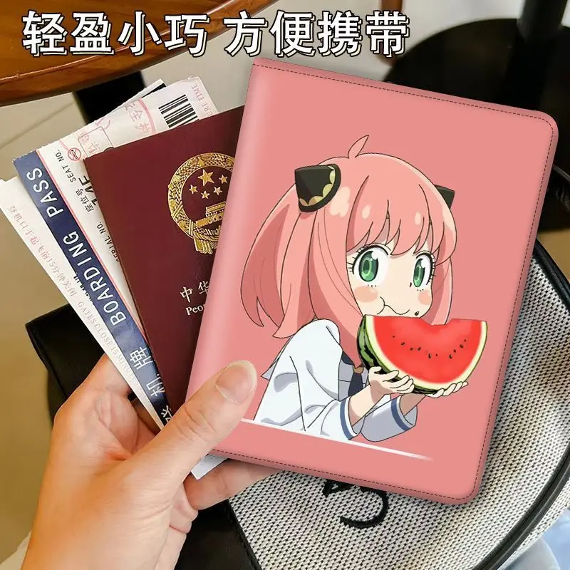 Anti-Theft Swipe Strap New Spy Play House Travel Passport Document Clip Multi-Functional Card Holder Anime