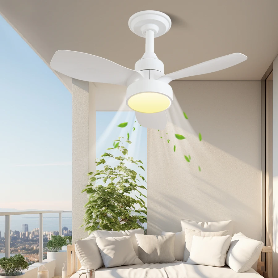

24 Inch Ceiling Fan with Lights, Remote Dimming, 3-speed Wind Speed, Modern Lighting, Simple Bedroom Indoor Lighting Ceiling Fan