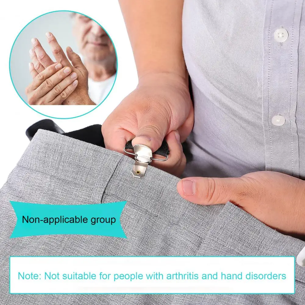 Pants Clip for Independence 2pcs Metal Clip Dressing Aid Set Adjustable 26-41 Inches Assistive Devices for Elderly Disabled