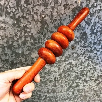 

Solid wood roller massager yoga meridians waist cervical vertebrae legs whole body acupoint massage stick hammer pear wood four