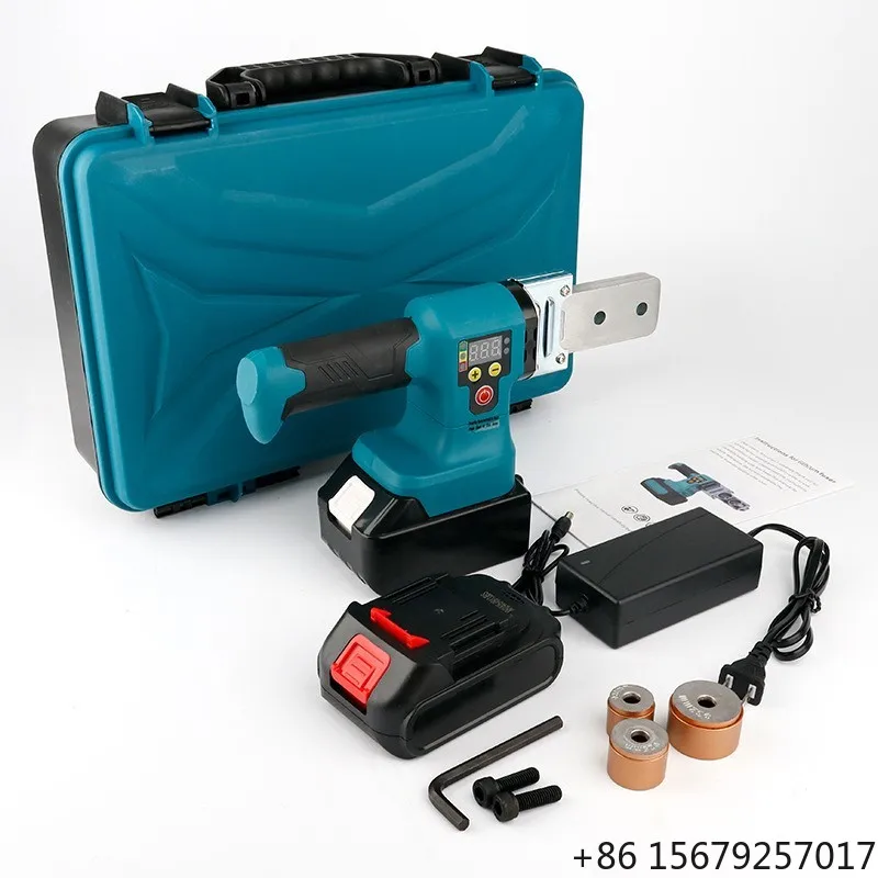 Portable Battery-Powered Cordless DIY Electronic Thermostatic Pipe Heating Fuser Plastic PPR Welding Hot Melt Machine Tool Set