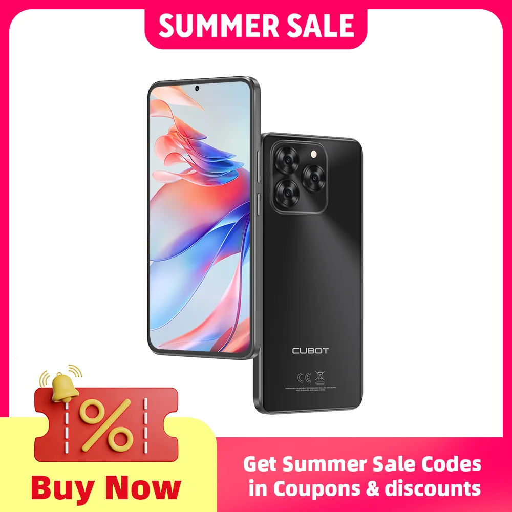 Cubot Note 60 Smartphone, Android 15, 7.2-inch 120Hz Display, Octa-core,16GB(6+10GB )RAM 128GB ROM, 48MP Camera, 7000mAh Battery