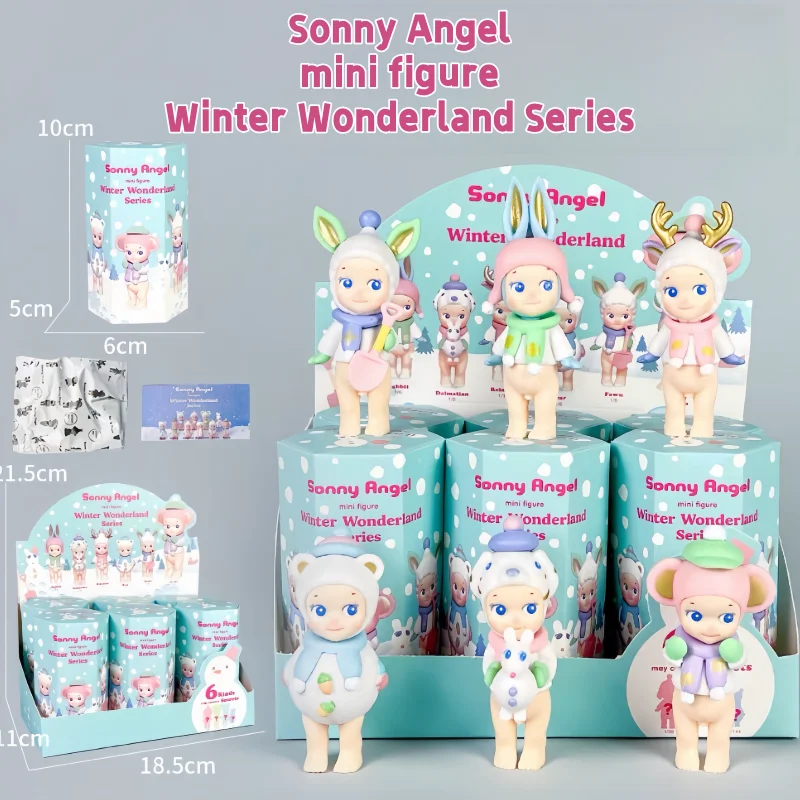 New Genuine Sonny Angel Blind Box Winter Wonderland Series Mysterious Surprise Figure Anime Model Guess Bag Dolls Xmas Gift Toys