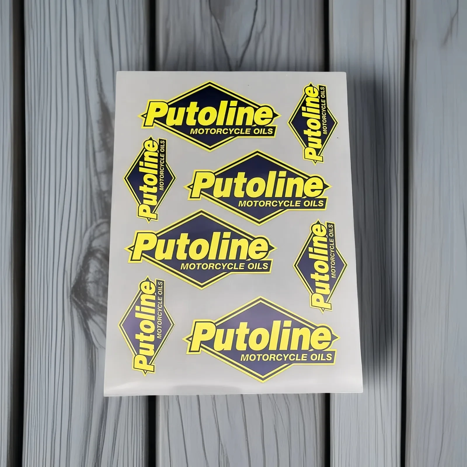 8Pcs Waterproof Refective Putoline Motor Oil Motorcycle Stickers Fork Decals Set Motociclista Accesorios