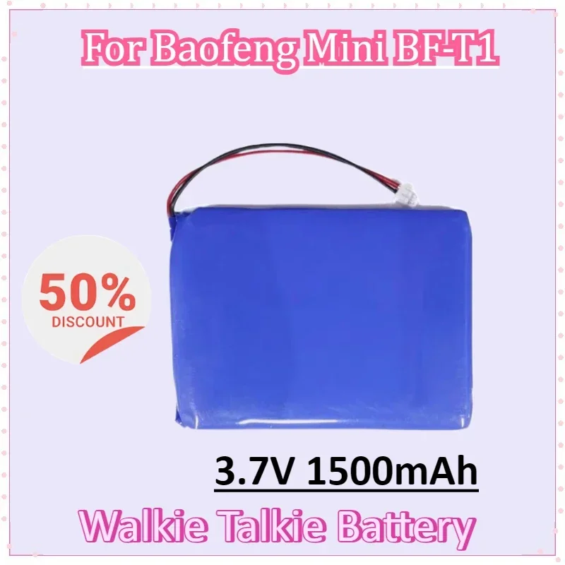 

BF-T1 3.7V 1500mAh for Baofeng Mini Walkie Talkie Battery Rechargerable Li-ion Battery T1 Two Way Radio Accessory