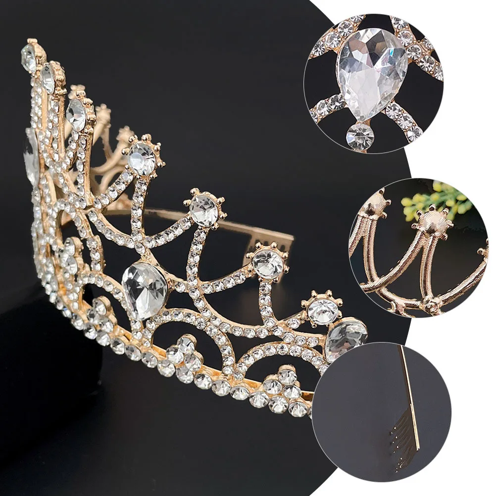 

Элегантная свадебная тиара, повязка на голову, корона невесты, легкий винтажный свадебный головной убор, аксессуары для дня рождения, блестящие декоративные