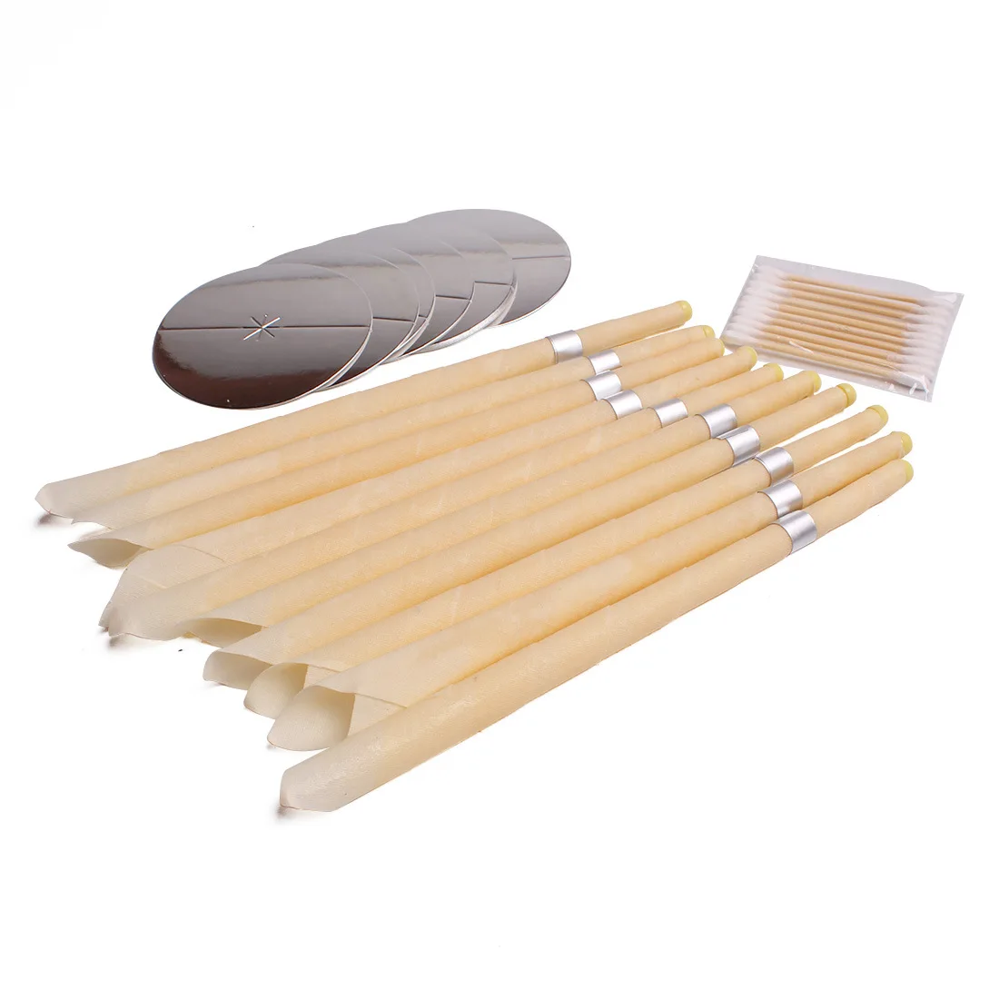 10pcs/set Ear Cleaning And Ear Wax Removal Kit Convenient To Use Cleaning Tool With 10pca Cotton Swabs And Trays In Storgae Box