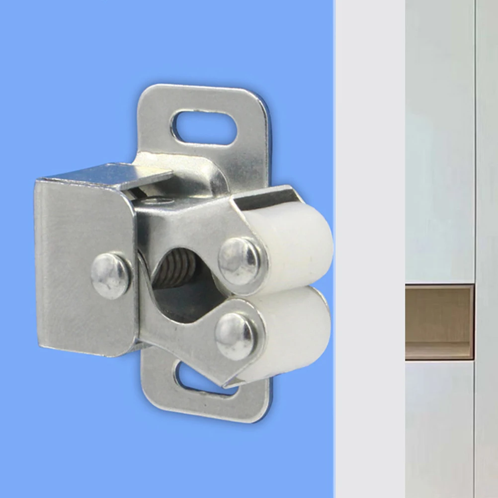 

6pcs Nickel Cabinet Beads Fastener Ball Catch Door Hardware Latches for Cupboard Closet Wardrobe Furniture Metal Spring