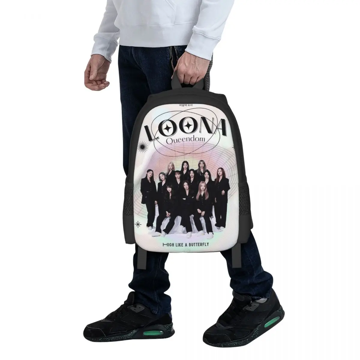 

QUEENDOM LOONA Student Backpack School Bag Hiking Travel Daypack for Men Women Fashion Bookbag Shoulder Bags