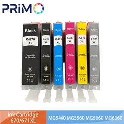 PGI-670XL CLI-671XL 670 671 XL Ink Cartridge for Canon PIXMA MG5460 MG5560 MG5660 MG6360 MG6460 MG6660 IP7260 IP8760 IX6860